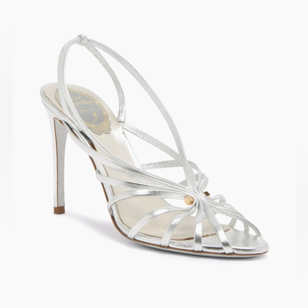Rene Caovilla Sabine Metallic Heels